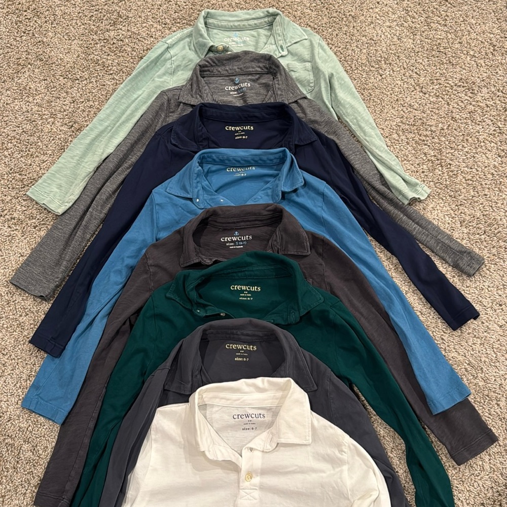 8 J Crew CrewCuts Polos
